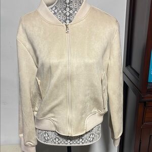 Cream Bomber Jacket